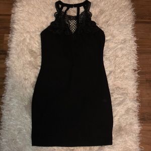 Black mini dress